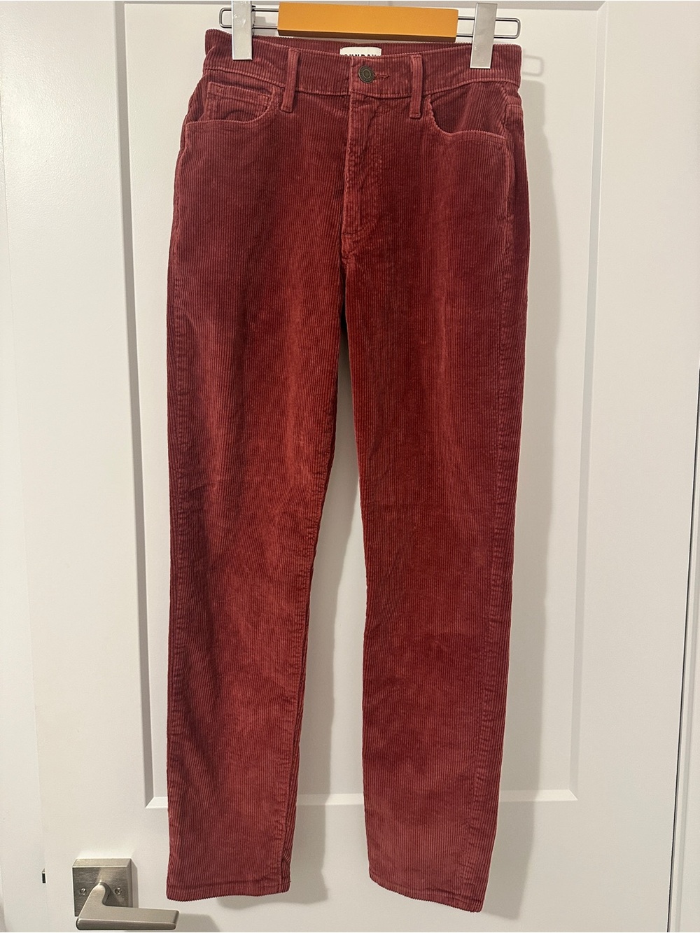 Sunday Best Aritzia Burnt Clay Cora Corduroy High Rise Slim Pants Size 0 Women’s